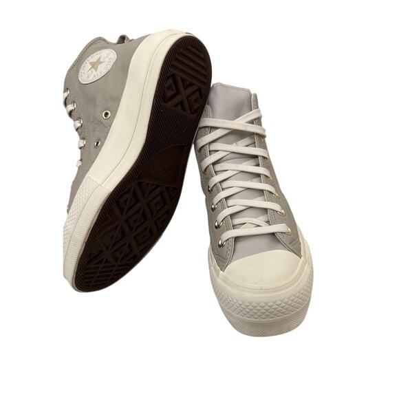 Converse Shoes Chuck Taylor All Star Platform Leather Sneakers Size Women's 7.5 - Picture 3 of 6